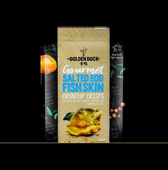 The Golden Duck Gourmet Salted Egg Fish Skin Crunchy Crisps 105g