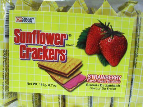 Sunflower Crackers Strawberry Sandwich, 189g, Croley Foods, Straberry Filling 189 G