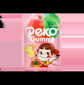 FUJIYA Peko Chan Peach Gummies - Japanese Soft Fruit Candy, 1.7oz