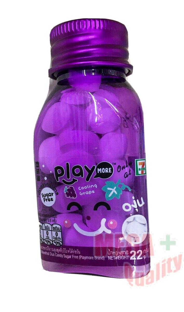 22g. Play More Cooling Grape Sugar Free Sweet Candy Thai Kid Mellow Family