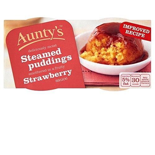 Aunty S Strawberry Steamed Puddings 2X95g (Pack of 2)